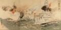 sino japanese war the japanese navy victorious off takushan 1895 Ogata Gekko Ukiyo e